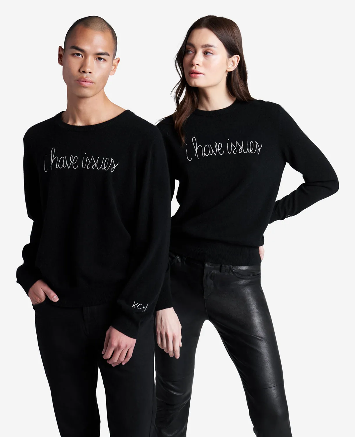 Lingua Franca I Have Issues Cashmere Sweater sold by Kenneth Cole