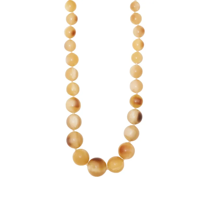 Horn Color Bead Necklace sold by Kenneth Jay Lane