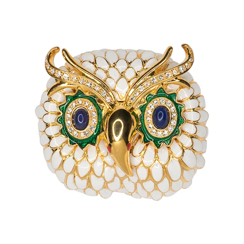 White Owl Brooch sold by Kenneth Jay Lane