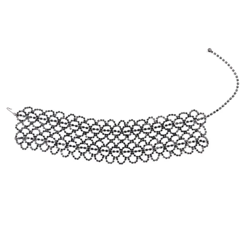 Gunmetal and Jet Collar Necklace sold by Kenneth Jay Lane