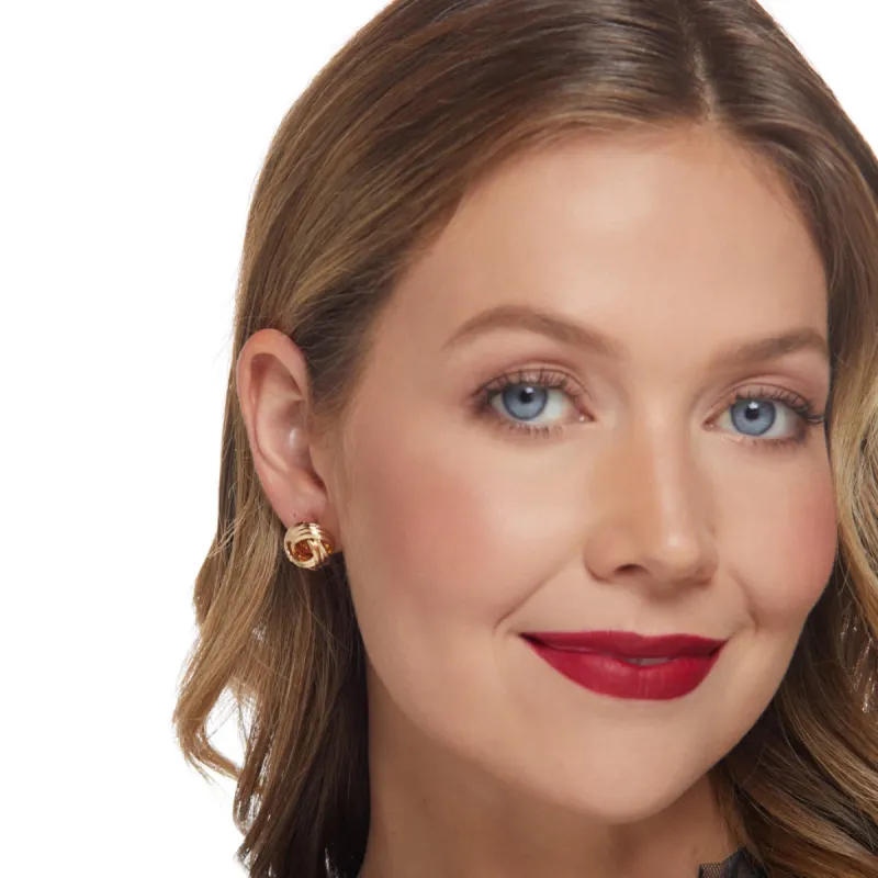 Small Gold Knot Pierced Earrings sold by Kenneth Jay Lane