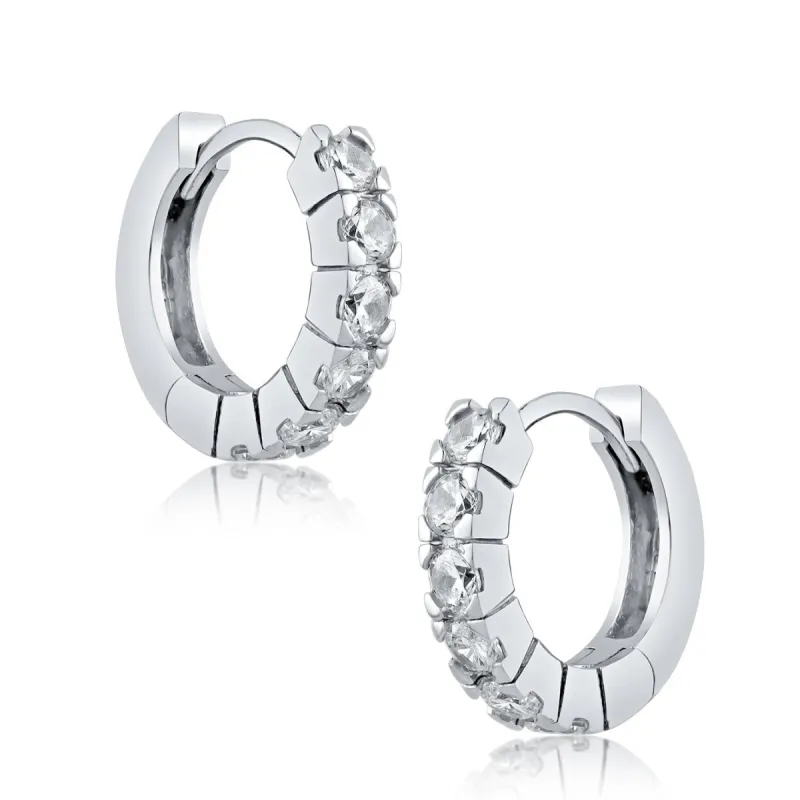 Round CZ Huggie sold by Kenneth Jay Lane