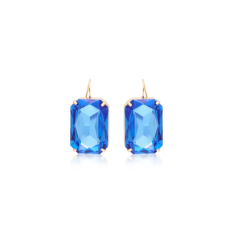 Sapphire Hook Earrings sold by Kenneth Jay Lane
