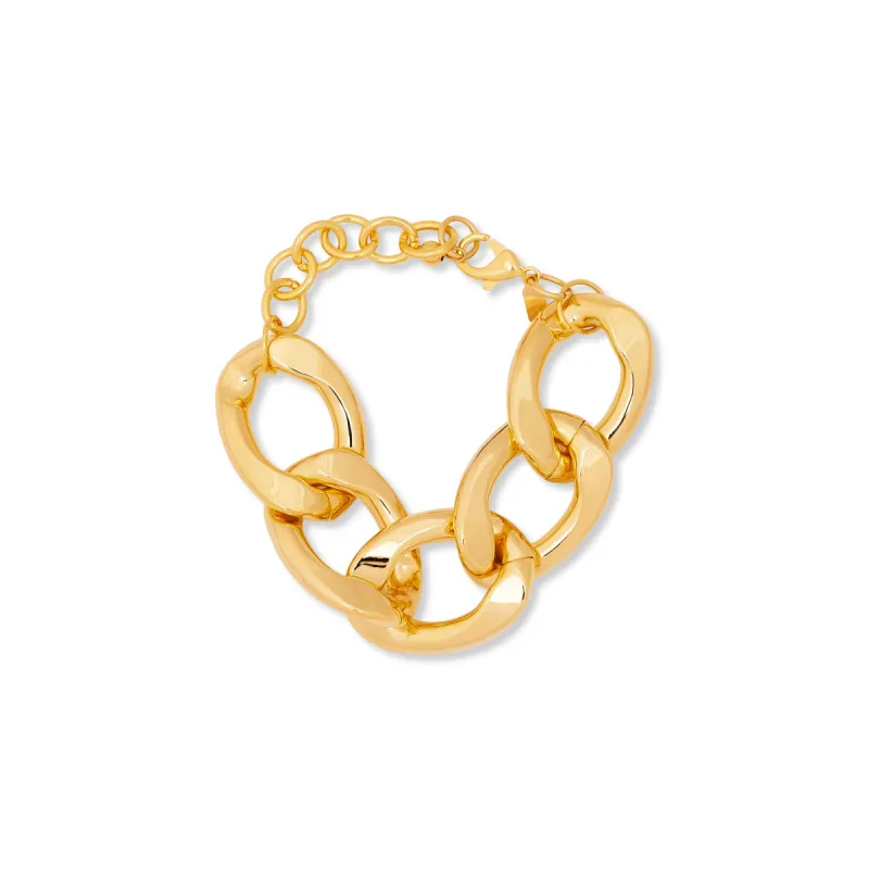 Large Link Gold Chain Bracelet sold by Kenneth Jay Lane
