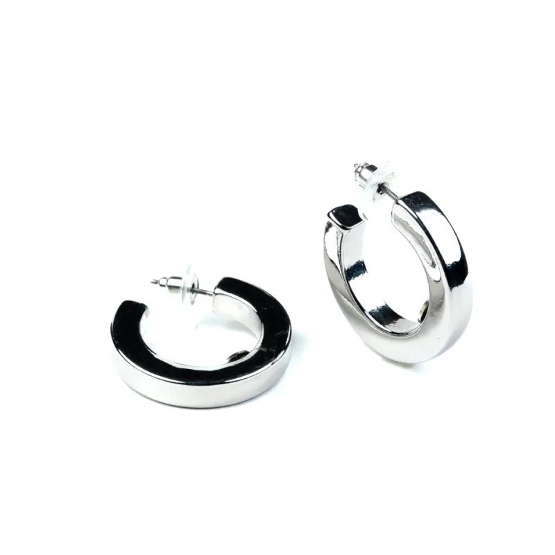 Polished Silver Hoop Earrings sold by Kenneth Jay Lane