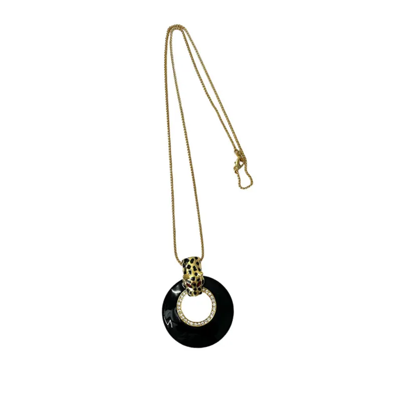 Leopard Pendant Necklace sold by Kenneth Jay Lane