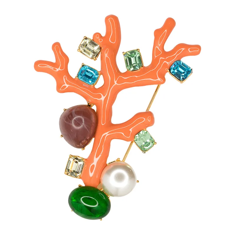 Coral Branch Brooch sold by Kenneth Jay Lane