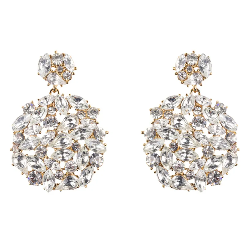 Gold and Rhinestone Drop Earring sold by Kenneth Jay Lane