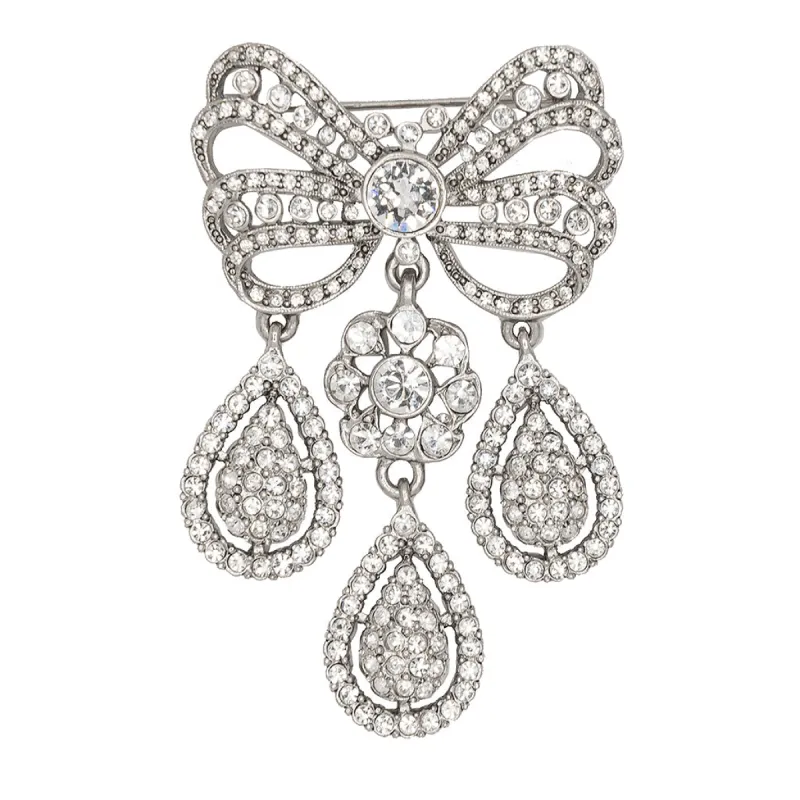 3 Drop Bow Pin made by Kenneth Jay Lane