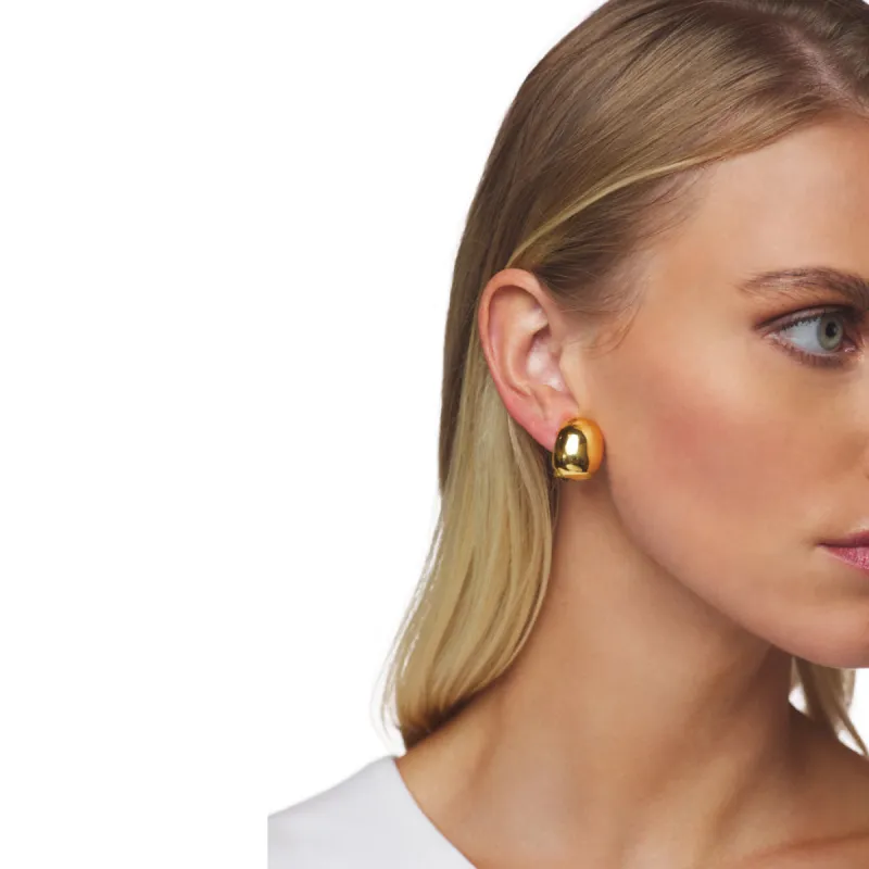 Polished Gold Hoop Clip Earring sold by Kenneth Jay Lane