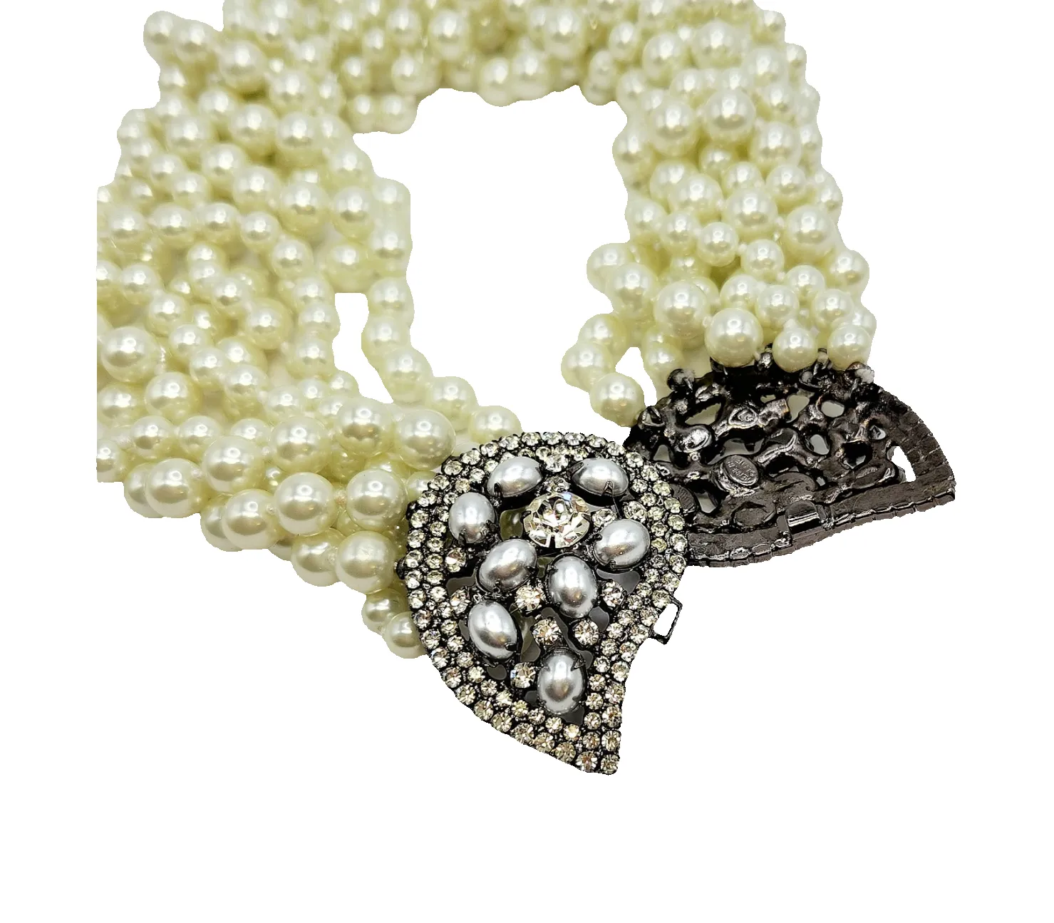 Vintage Pearl Paisley Necklace sold by Kenneth Jay Lane product image thumbnail 2