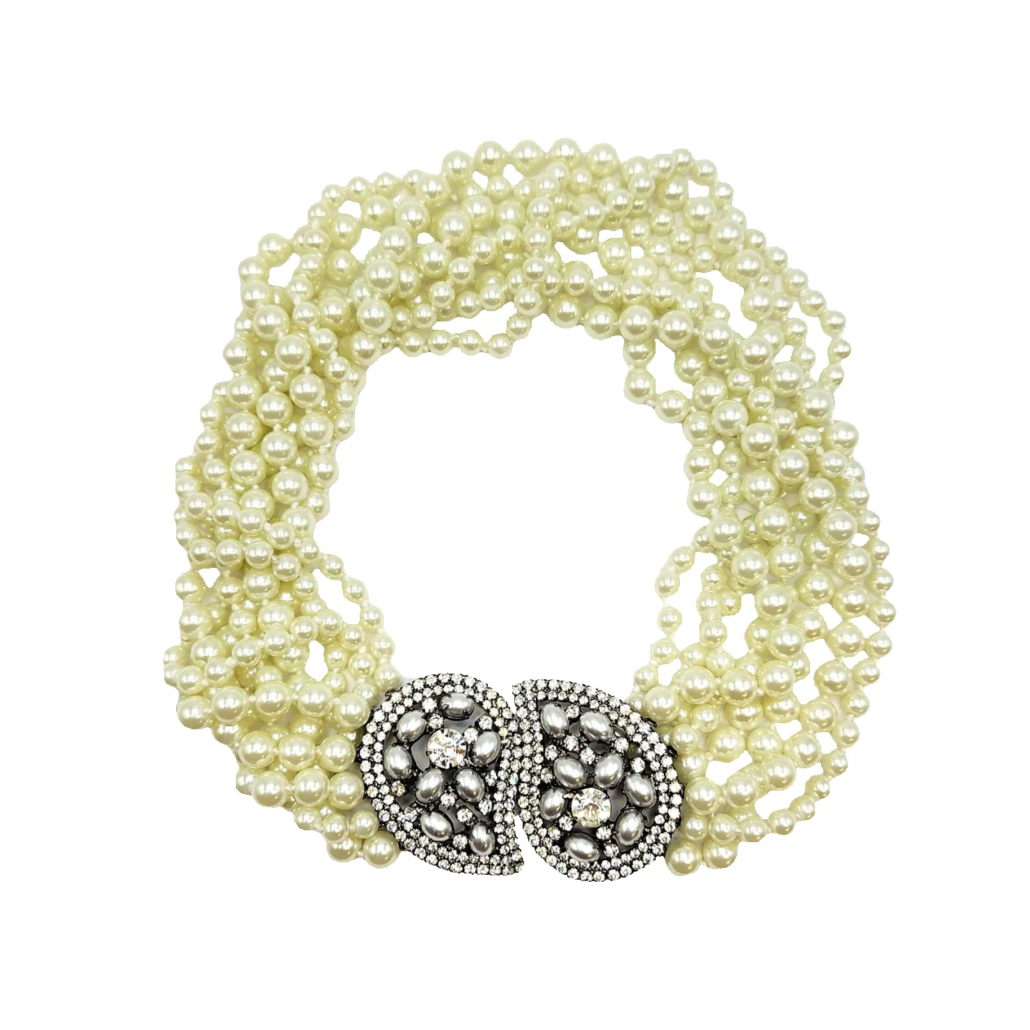 Vintage Pearl Paisley Necklace sold by Kenneth Jay Lane