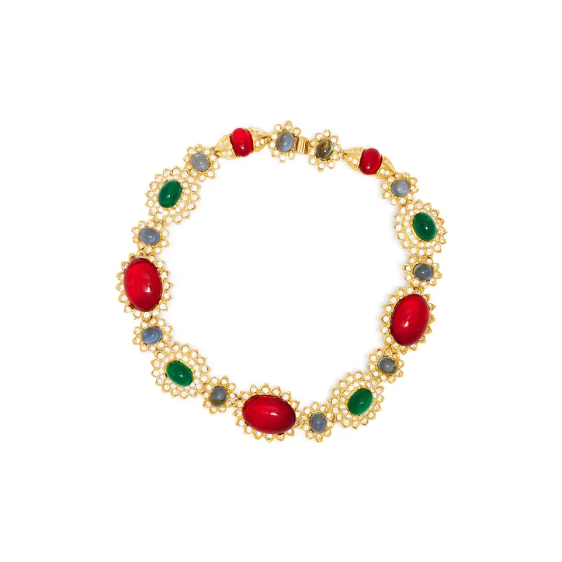Gold & Gemstone Necklace sold by Kenneth Jay Lane