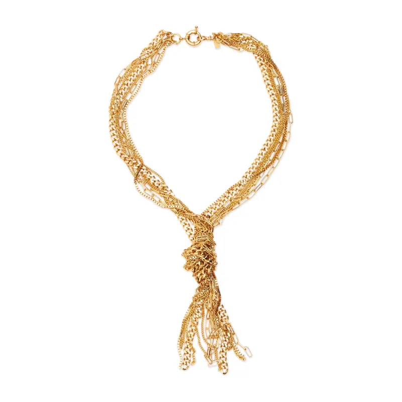 Gold Knotted Chain Necklace sold by Kenneth Jay Lane