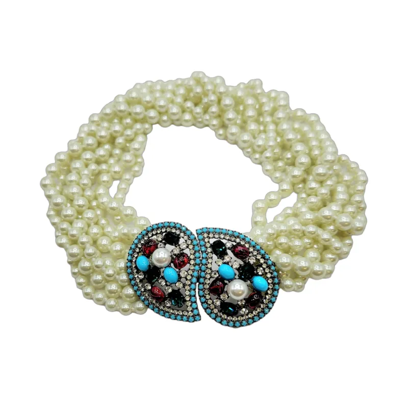 Vintage Multicolored Paisley Necklace sold by Kenneth Jay Lane