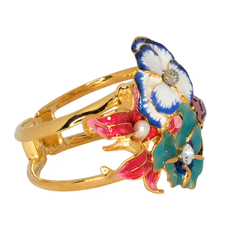 Garden Multi Flower Cuff sold by Kenneth Jay Lane