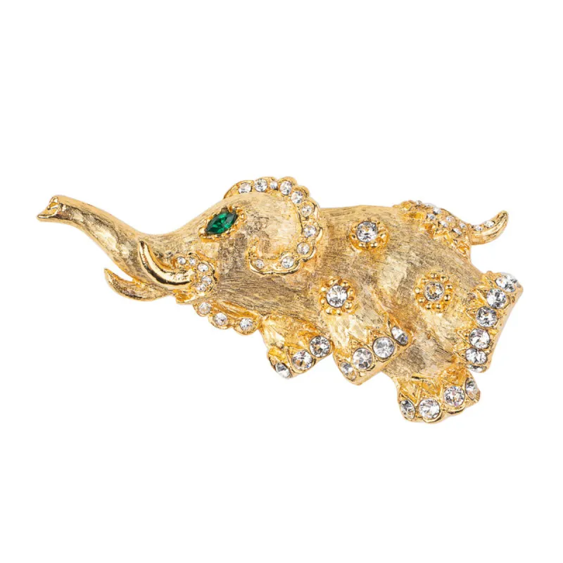 Gold Elephant Pin sold by Kenneth Jay Lane