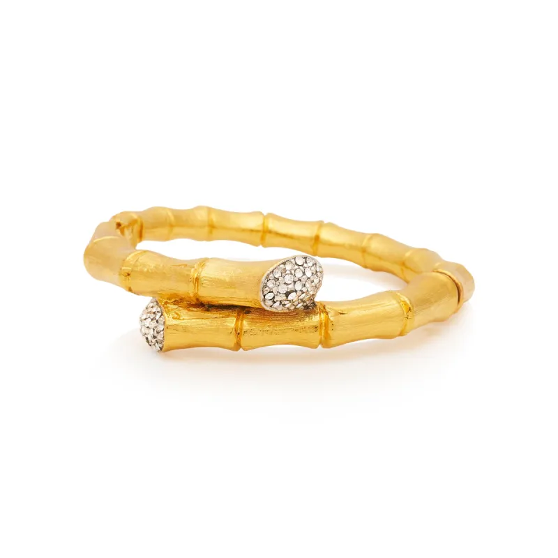Satin Gold Bamboo Bangle Bracelet sold by Kenneth Jay Lane