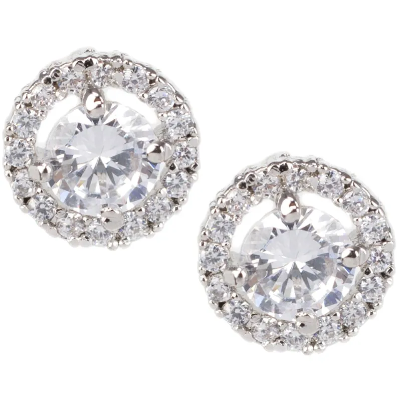 Round CZ Halo Studs sold by Kenneth Jay Lane