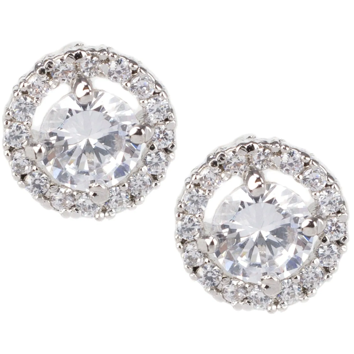 Round CZ Halo Studs sold by Kenneth Jay Lane