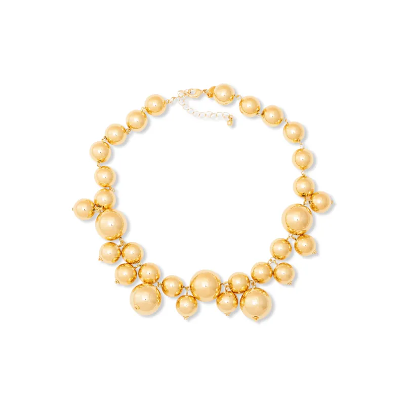 Polished Gold Round Bead Necklace sold by Kenneth Jay Lane