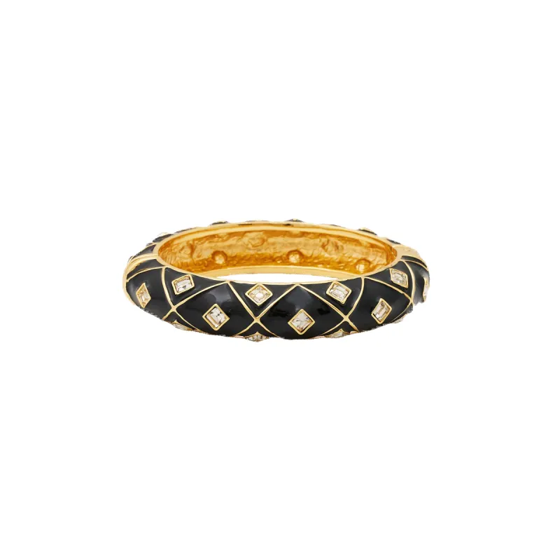 Gold & Black Crystal Bracelet sold by Kenneth Jay Lane