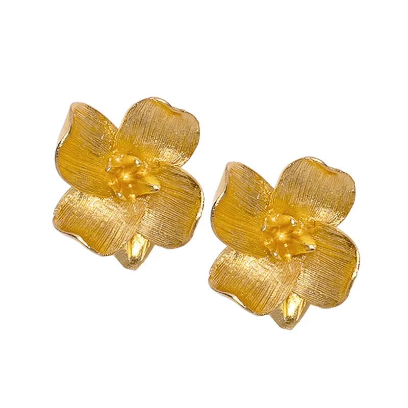 Gold Flower Pierced Earrings sold by Kenneth Jay Lane
