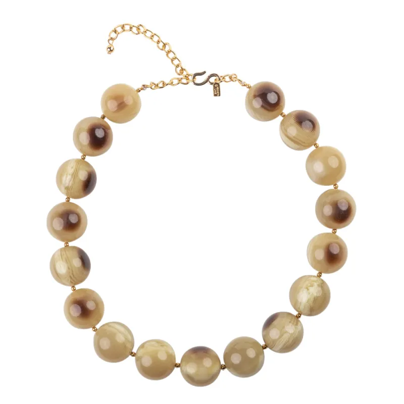 Vintage Round Horn Hook Necklace made by Kenneth Jay Lane