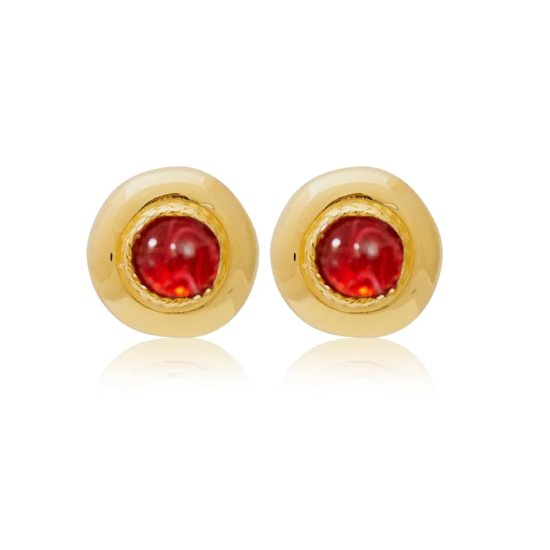 Ruby Center Clip Earrings sold by Kenneth Jay Lane