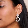 Freshwater Pearl Hoop Pierced Earrings sold by Kenneth Jay Lane