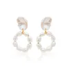 Freshwater Pearl Hoop Pierced Earrings sold by Kenneth Jay Lane
