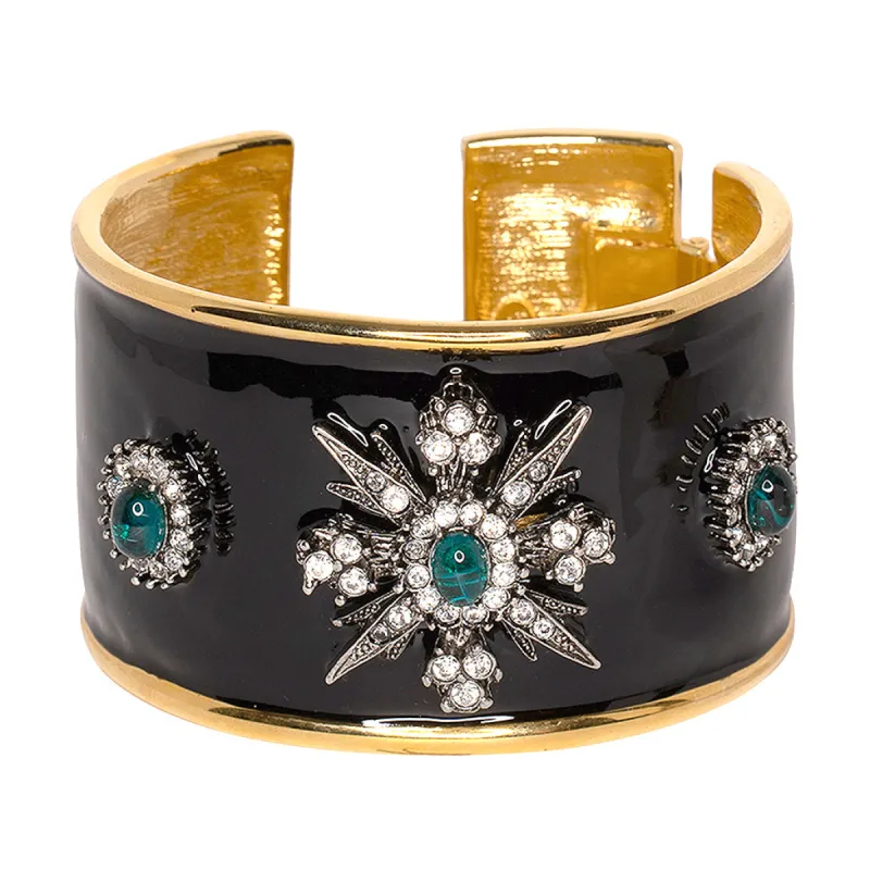 Flawed Emerald Center Cuff sold by Kenneth Jay Lane