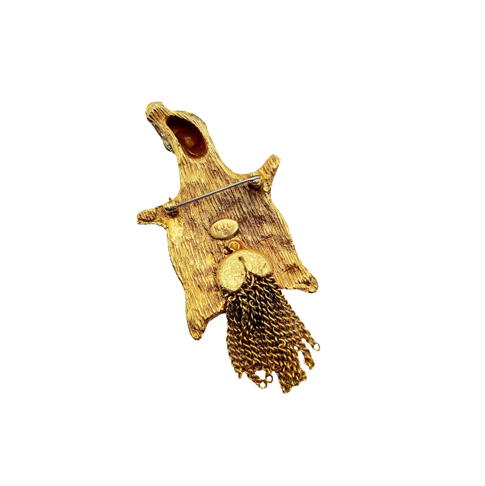 Vintage Gold & Emerald Zebra Pin sold by Kenneth Jay Lane product image thumbnail 2