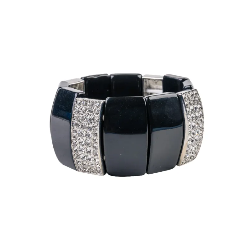 Black Stretch Wedge Bracelet sold by Kenneth Jay Lane