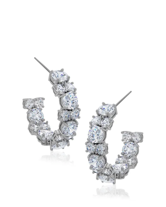 Cubic Zirconia Statement Hoops sold by Kenneth Jay Lane