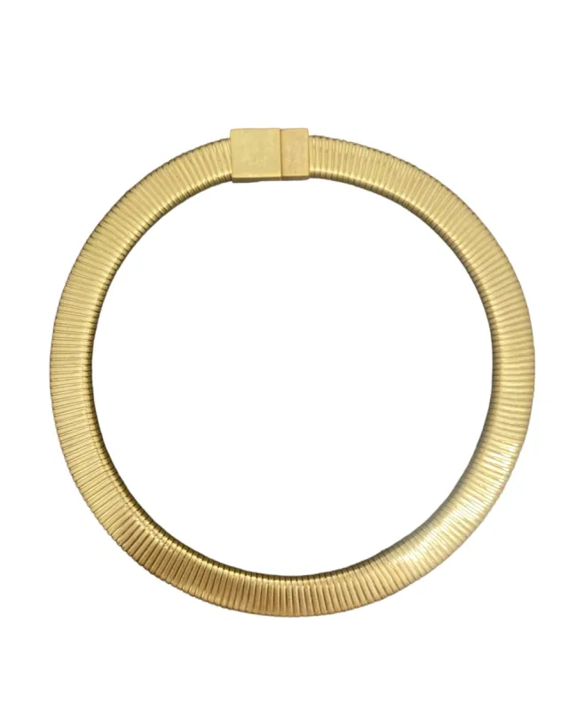Gold Flat Stretch Collar Necklace sold by Kenneth Jay Lane