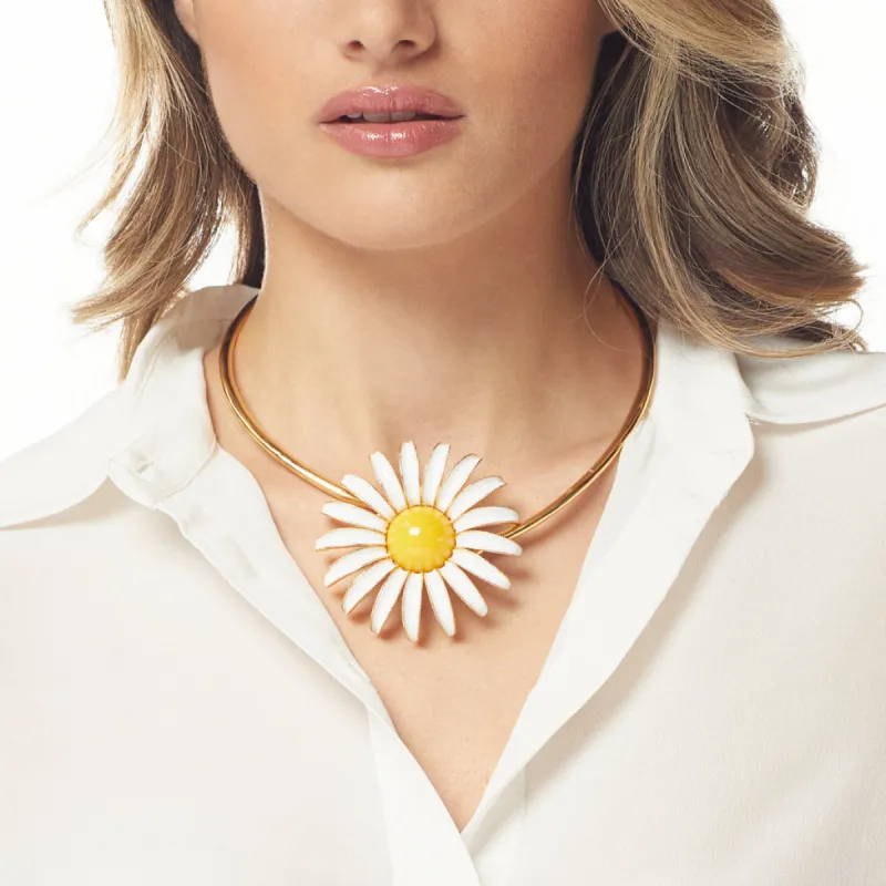 Yellow Daisy Collar Necklace sold by Kenneth Jay Lane