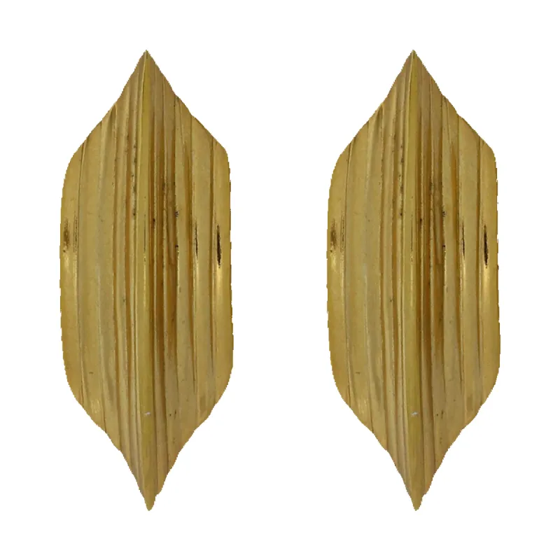 Gold Texture Clip Earring sold by Kenneth Jay Lane