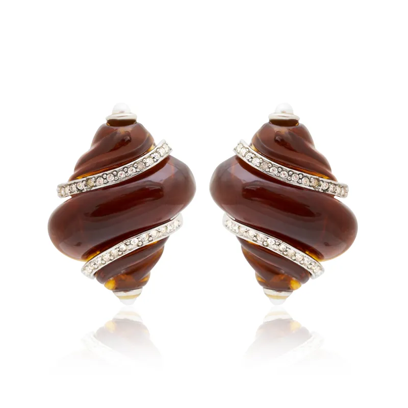 Sunset Glow Clip-On Earrings sold by Kenneth Jay Lane