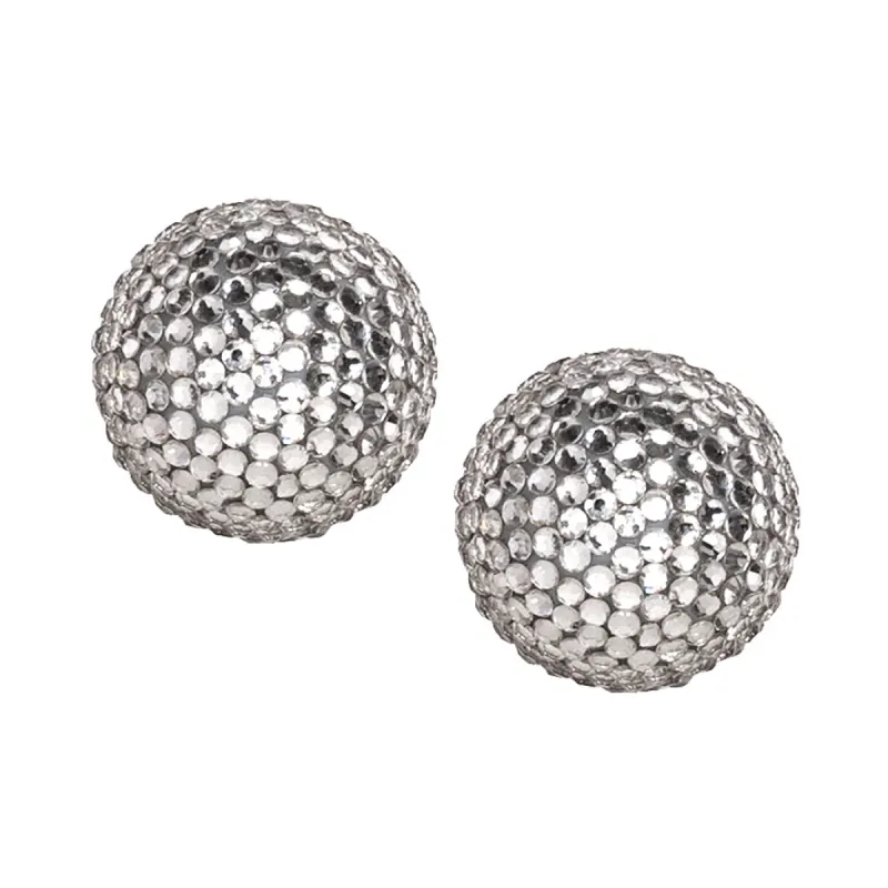 Pave Ball Pierced or Clip Earrings sold by Kenneth Jay Lane