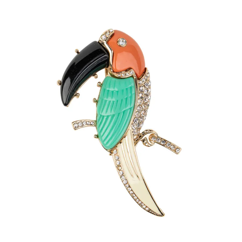 Multi Color Toucan Pin sold by Kenneth Jay Lane