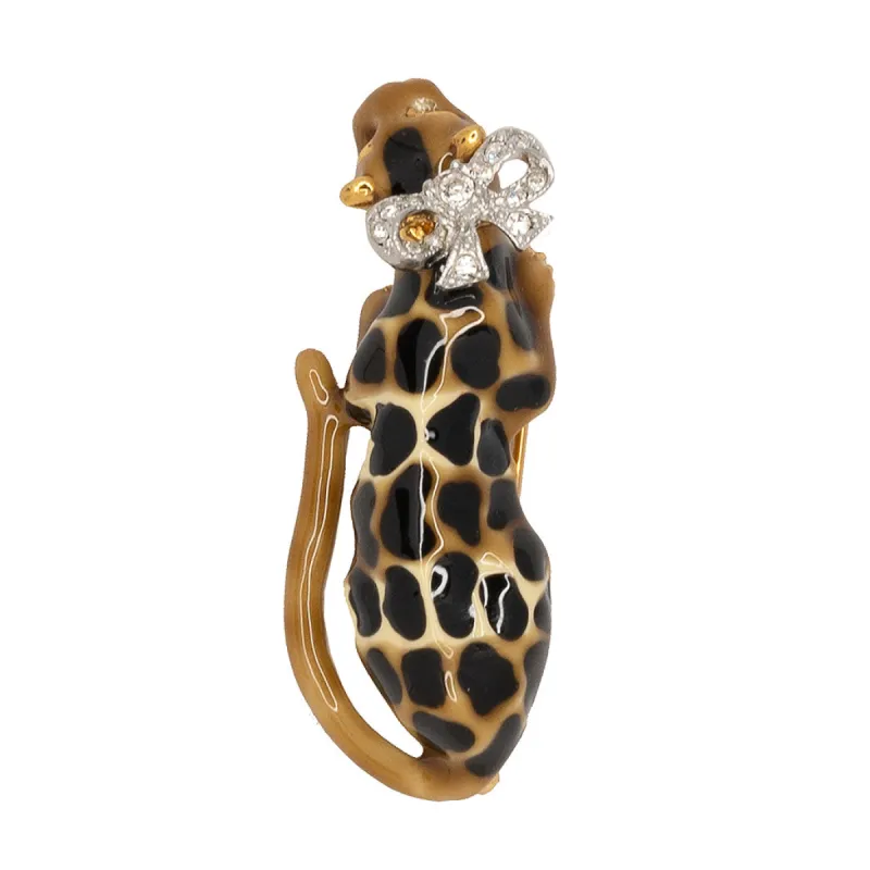Leopard Bow Pin sold by Kenneth Jay Lane