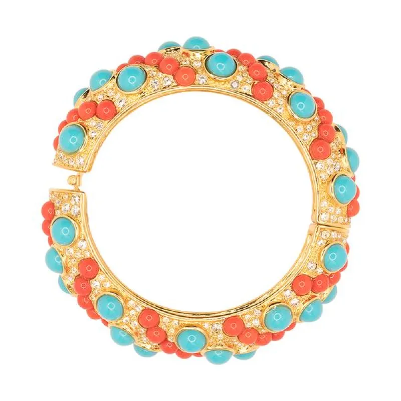 Coral And Turquoise Bracelet sold by Kenneth Jay Lane