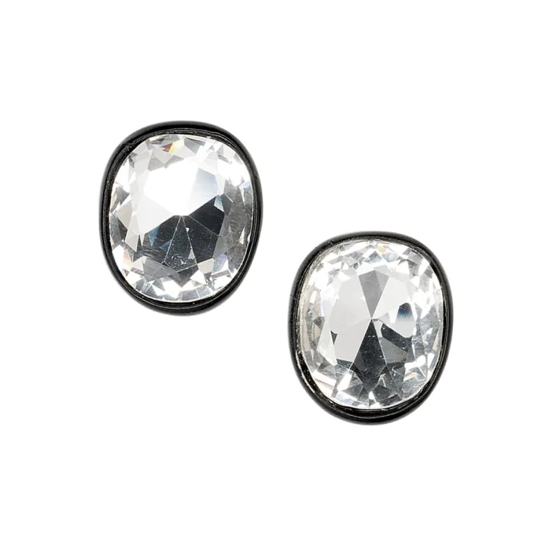 Jackie Kennedy Onassis Crystal Headlight Earrings sold by Kenneth Jay Lane