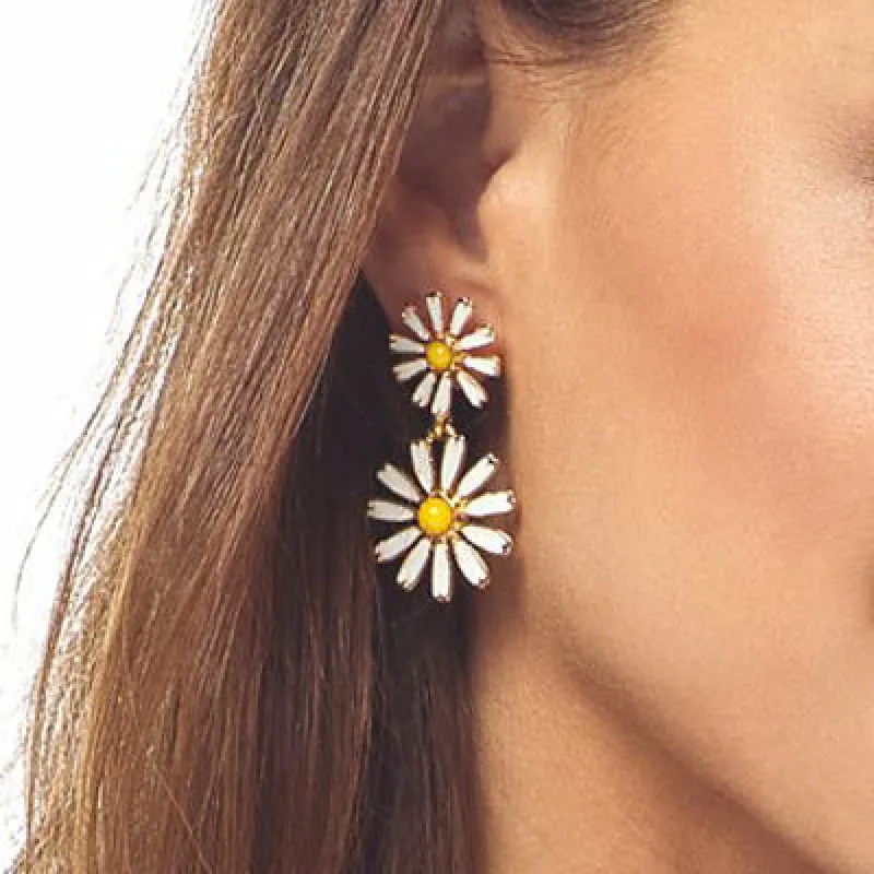 Daisy Drop Pierced Earrings sold by Kenneth Jay Lane
