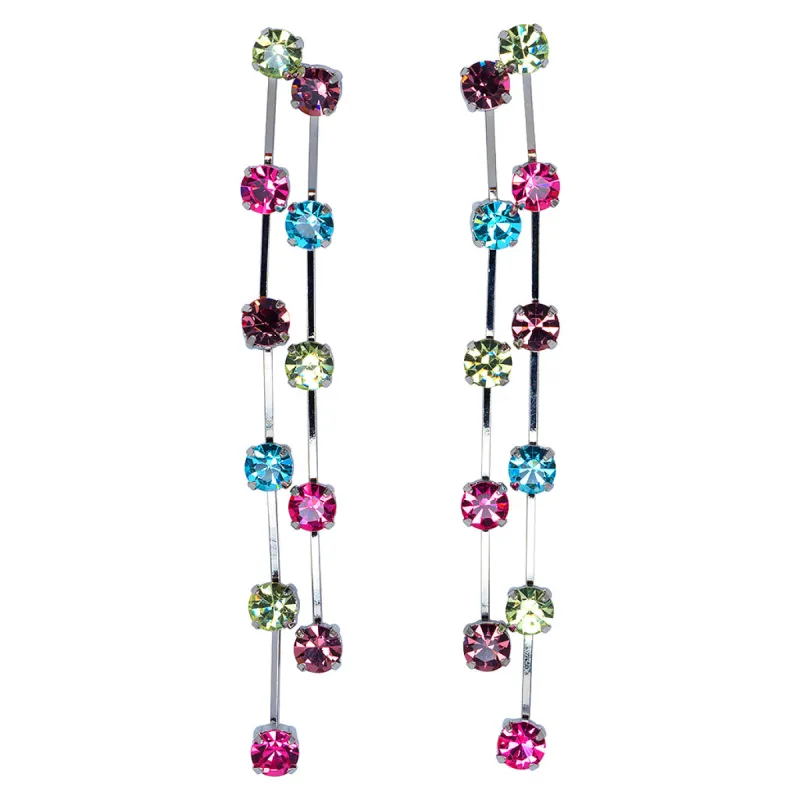 Multicolored Double Row Earrings sold by Kenneth Jay Lane