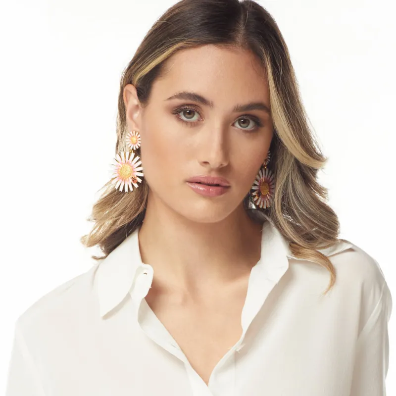 Ladybug & Daisy Drop Clip Earring sold by Kenneth Jay Lane