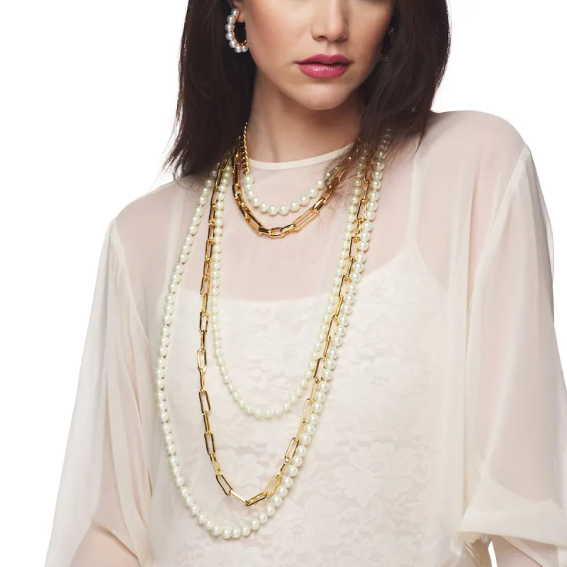 Gold Nest Necklace with Pearls sold by Kenneth Jay Lane