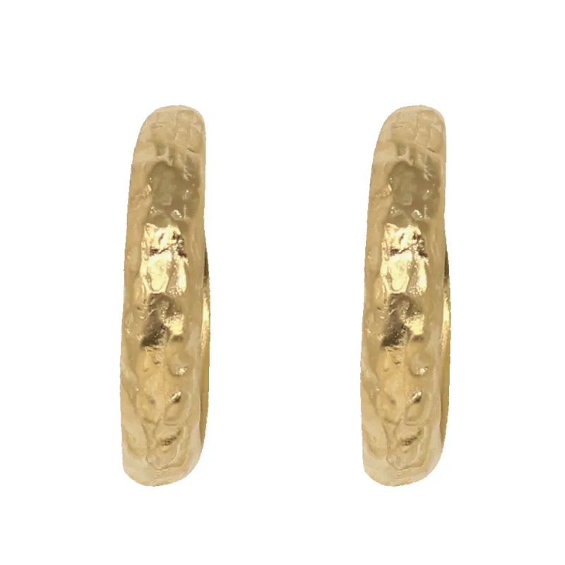 Hammered Gold Clip-On Hoop Earrings sold by Kenneth Jay Lane