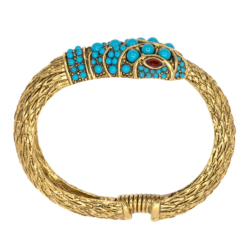 Antique Gold Snake Bracelet sold by Kenneth Jay Lane